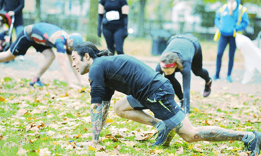 louis abbas run through finsbury park warm up